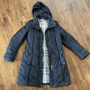 Burberry hooded knee length coat